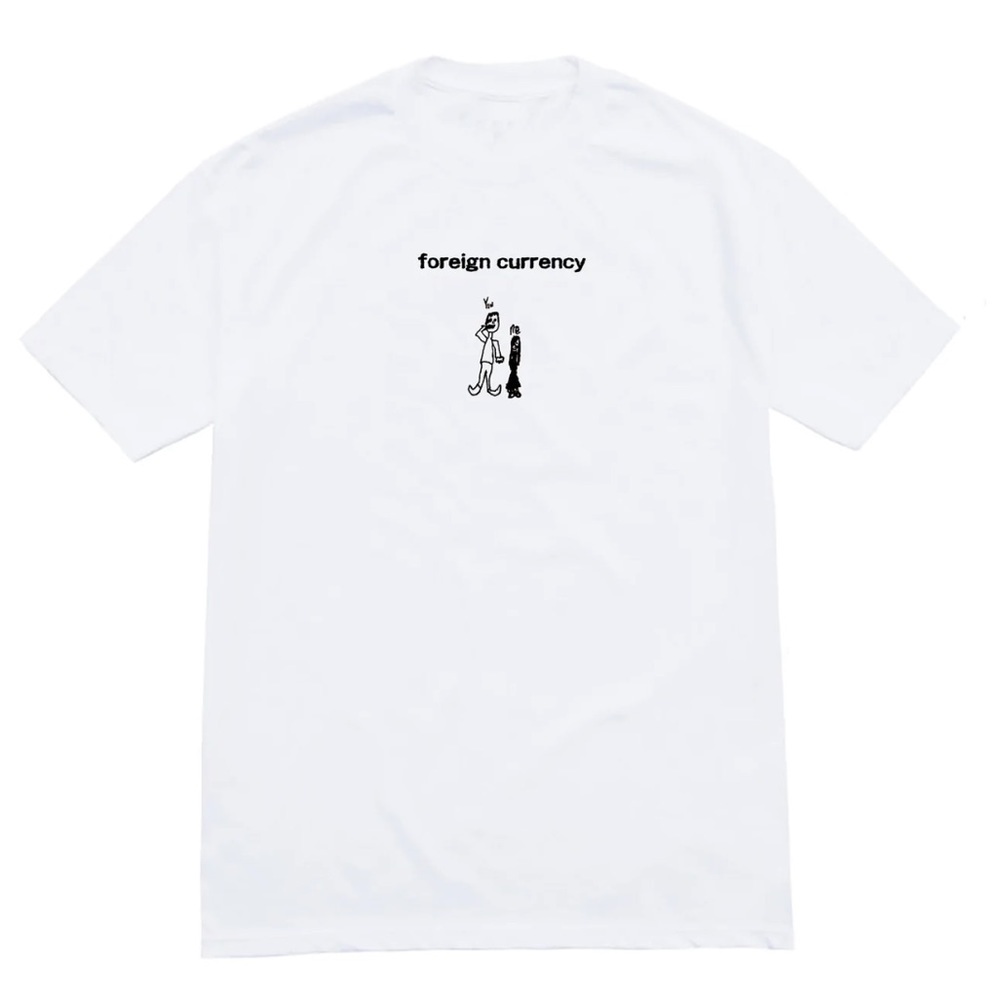 NEW Foreign Currency O-Shirt White Men Size XL Cotton Crew Neck Short Sleeve Tee